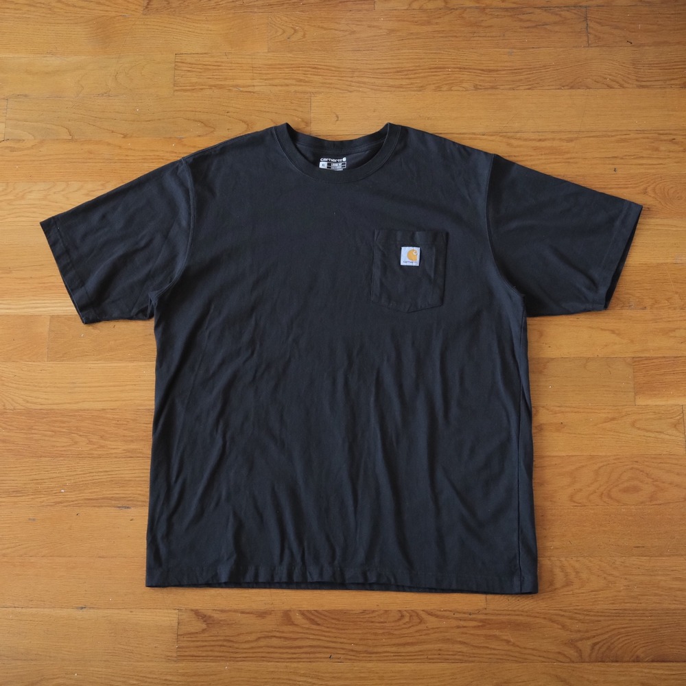 Carhartt Pocket T-Shirt Mens XL Black Loose Fit Workwear Streetwear K87 XL